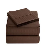 Luxury Chochlate Bedsheet set with Pillowcase set | 300 Thread count | 100% Cotton - Image 3