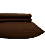 Luxury Chochlate Bedsheet set with Pillowcase set | 300 Thread count | 100% Cotton - Image 2