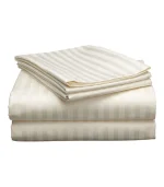 Luxury Ivory Bedsheet set with Pillowcase set | 300 Thread count | 100% Cotton - Image 3