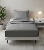 Luxury Gray Bedsheet set with Pillowcase set | 300 Thread count | 100% Cotton