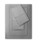 Luxury Gray Bedsheet set with Pillowcase set | 300 Thread count | 100% Cotton - Image 3