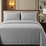 Luxury Light Gray Bedsheet set with Pillowcase set | 300 Thread count | 100% Cotton