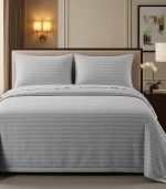 Luxury Light Gray Bedsheet set with Pillowcase set | 300 Thread count | 100% Cotton